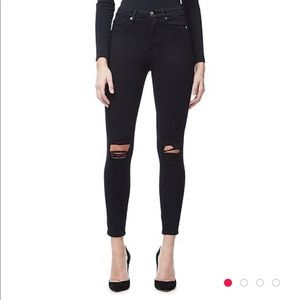 Good American Black Distressed Denim